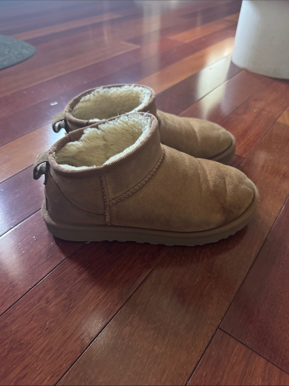 UGG Chestnut Brown Shearling-Lined Short Boots